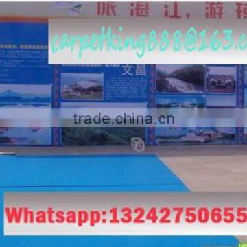 Latex backing non-woven blue exhibition carpet for flooring carpet