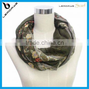 floral printing best quality on sale multi colored infinity scarf