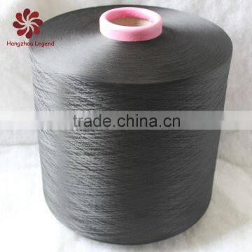 hangzhou china supplier dty 100D/36F polyester yarn semi-dull dope dyed black from 75D-600D