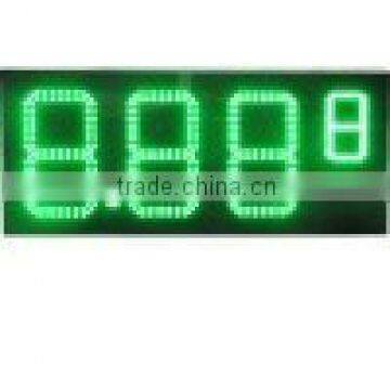 IP65 waterproof outdoor green 12'' 8.889/10 digital numbers gas/oil/petrol station price led display signs