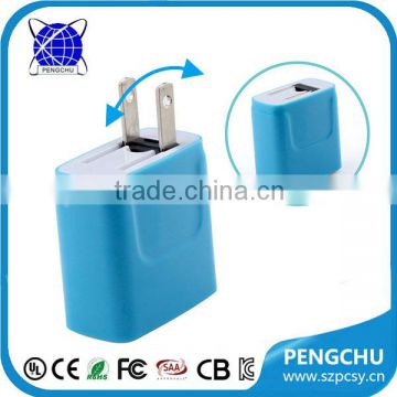 12w 5V 2.4A mini USB wall charger 2USB ports with ce fcc rohs