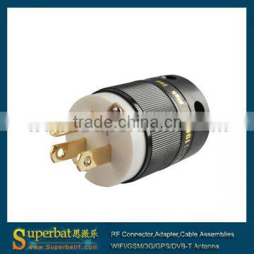 AU Mains Power Plug Male Connector Gold Conductor Cable Cord IEC