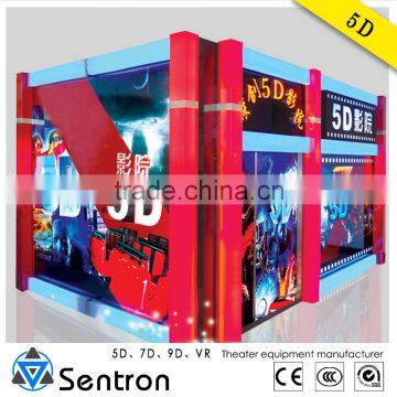 6 Seats Attractive 5D Simulator for Amusement Park Ride Hydraulic Platform 5D Cinema