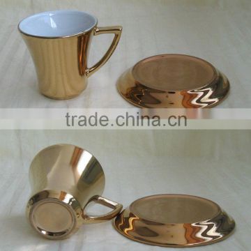 Small Ceramic Plating Cup and Saucer, coffee saucer