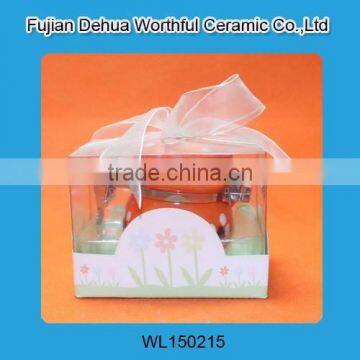 Lovely ceramic orange seal pot with nice package