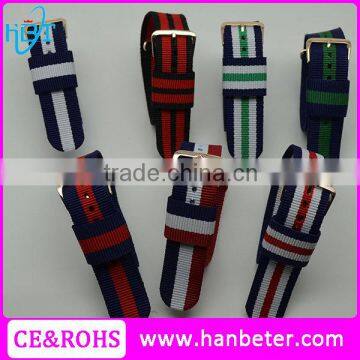 Best price high qulity multi color stripes custom 21mm watch strap for unisex watches