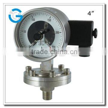 High quality all ss 4inch Diaphram electric contact gauge