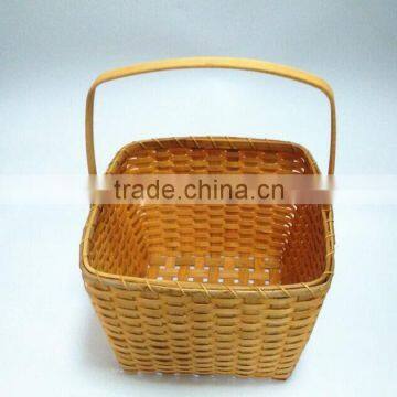 Wood weaving convenient high-sized magazine tote basket