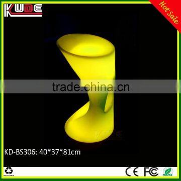 LED Bar Furniture KD-BS306 LED plastic bar stool chair with colorful