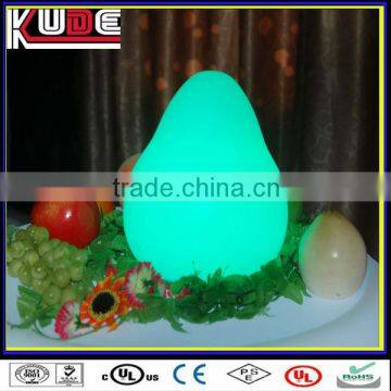 LED illuminous furniture coloful ceramic pear decoration/furniture plastic decoration/hotel furniture decoration