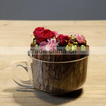 Cup shaped party supplies table wedding decor aritificial flower