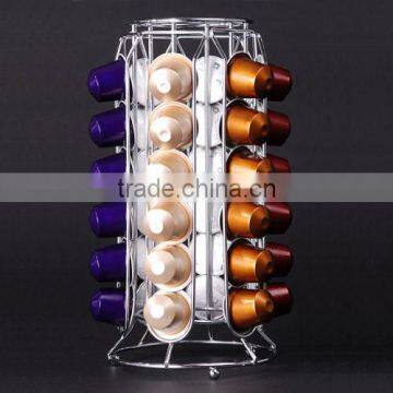 36 Capacity Chrome Wire Nespresso Coffee Pod Holder