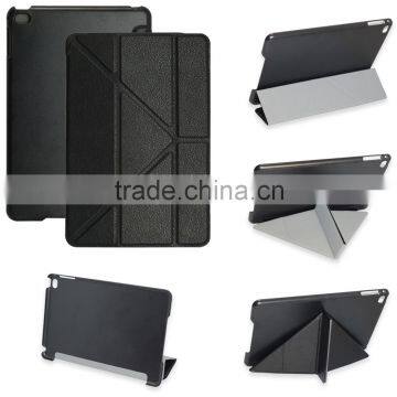 In store transform magnet stand lightweight black leather cover for iPad Mini 4