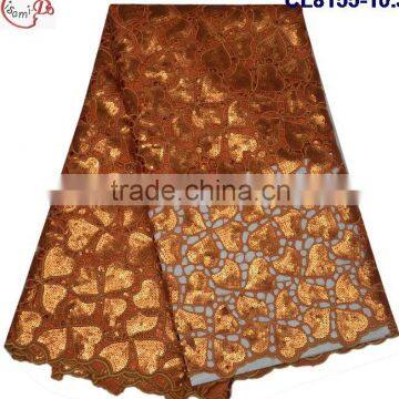 CL8155-10 New arrival and good quality Organza lace with sequins lace fabric