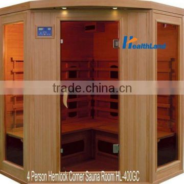 Luxury Infrared Brown Glass Sauna,Corner Sauna