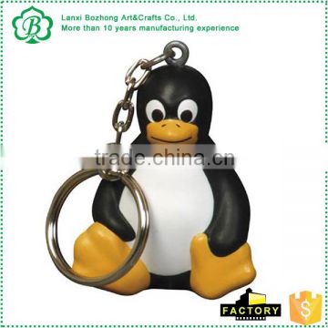 Wholesale penguin model stress ball keychain