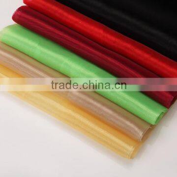 colorful organza fabric for making garments from jiaxing ,zhejiang,china