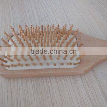 Natural wooden hair brush