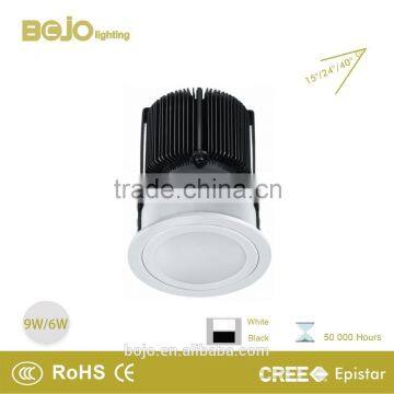 6w 9w 13w recessed cob led spot light with anti-fog cover for bathroom