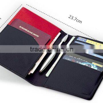 Hot Sale Leather Passport Holder, Passport Wallet With Pen Holder photo-3