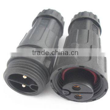 male female industrial plug and socket 2 pin connector screw lock