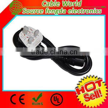 hongkong UK AC power cord BS1363 to IEC C13 250V 13A