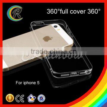 Hot sale soft TPU sillicon case cover for iphone 5 5S tpu clear shell