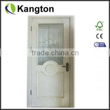 Glass partition and wooden door