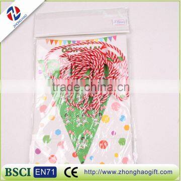 custom printed paper bunting party flag/string bunting flag
