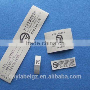 high quality garment printed label