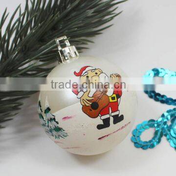 2016 Plastic Christmas Ball, christmas tree ball ,Hand painted ball