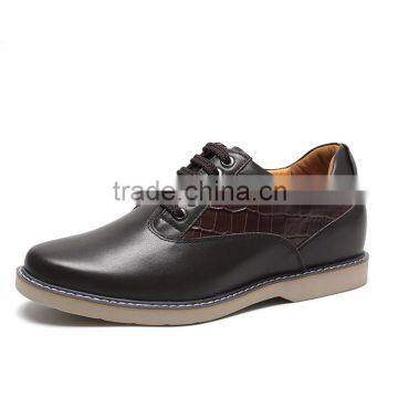 Black cow leather increasing height men casual shoes Invisible Height Leather ShoesH62C10V072D