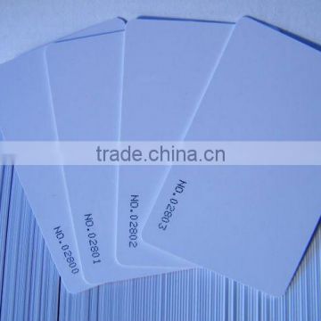 125khz or 13.56mhz, 860-960mhz Plastic Blank Clear RFID Card