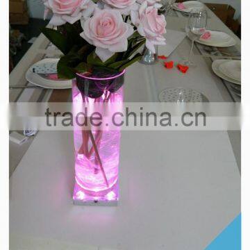4 Inch Battery Operated Table Centerpiece Vase Light Base Led Centerpiece Light Base for Wedding Party Decoration photo-3