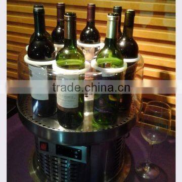 Red wine bottle diplay cooler