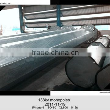 Hot Sell 10-500kv electrical power steel pole