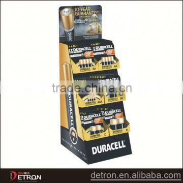 Supermarket floor cardboard stand battery display