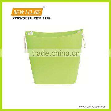 Big Size Green PE Storage Basket with Nylon Rope