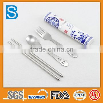 Portable stainless steel pen cutlery