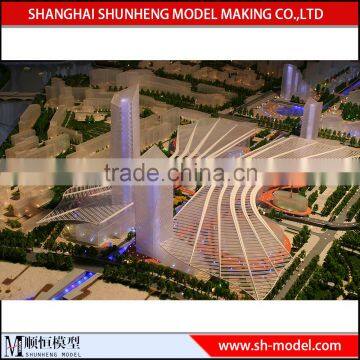 Handmade customized high rise twin tower architectural scale model
