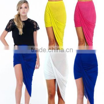 Stylish Ladies Women Irregular Hem Beach Package Hip Skirt