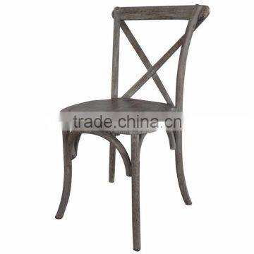 White Washed Stacking Cross X Back Chair photo-4