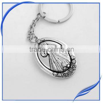 Promotion religious alloy make your own logo metal key chain