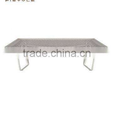 Aluminium frame coffee Table with glass CT126