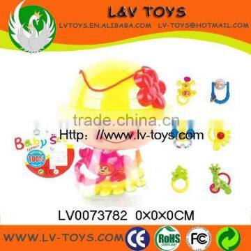 Interesting Plastic ABS baby rattle 6pcs in cute bottle for kids China manufacture with EN71 LV0073782