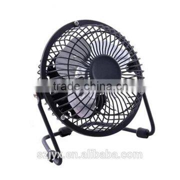 New Arrival CE & RoHS Small USB Powered 4 Blade Aluminum Alloy Desktop Cooling Fan Free Logo Fan For Sale