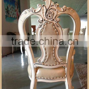 armed french style hotel wooden dinning chair