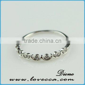 2015 nice jewelry korea charming thin silver ring fashion ring