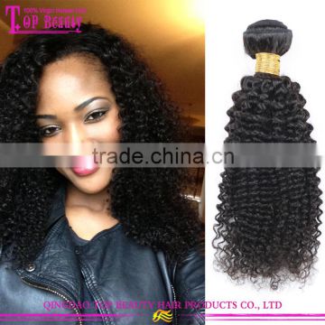 Qingdao Factory Malaysian Virgin Afro kinky Human Hair Weave Natural Black Kinky Curly Hair