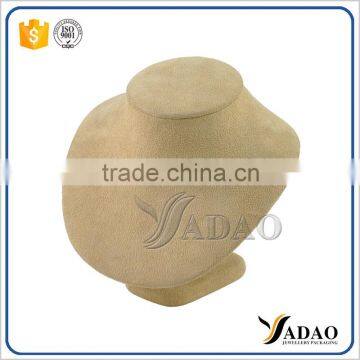 Good Quality Brown Velvet Bronze Necklace Display Bust photo-2